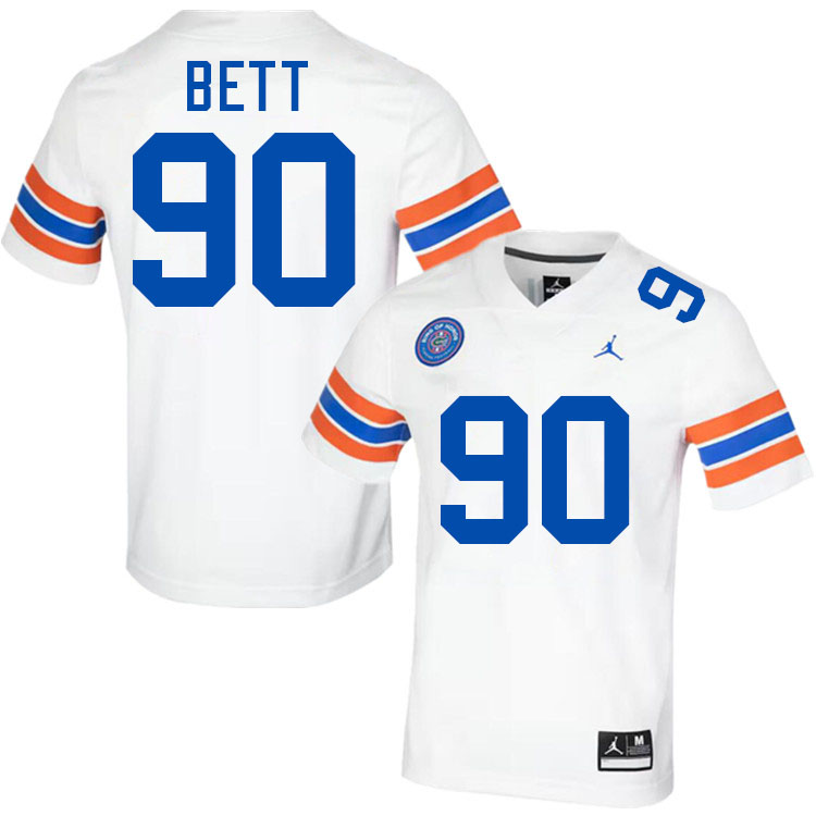 #90 Brendan Bett Gators Jersey,Florida Gators College Football Jerseys Stitched-Throwback White